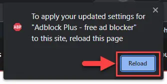 Disable, Manage Google Chrome Extensions On Specific Sites 10 重新加载网页